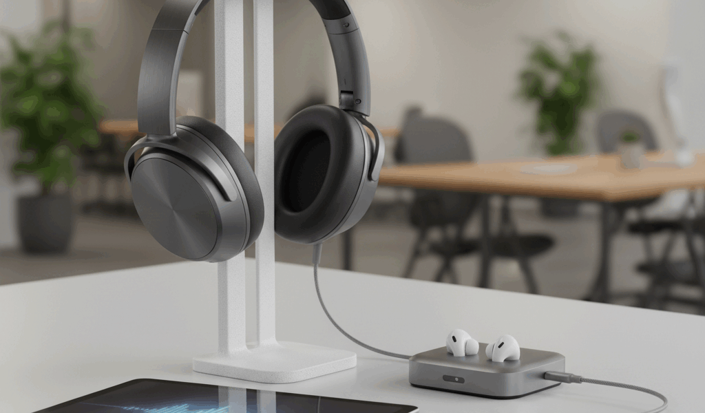 Noise-Canceling Headphones for Focus in Open Office Environments